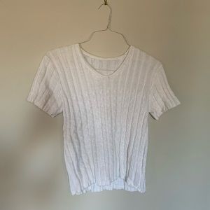 Vintage Knit White Tee